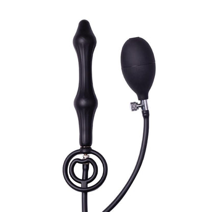 LATEX PLAY - INFLATABLE ANAL PLUG WITH DOUBLE BALLOON AND PUMP