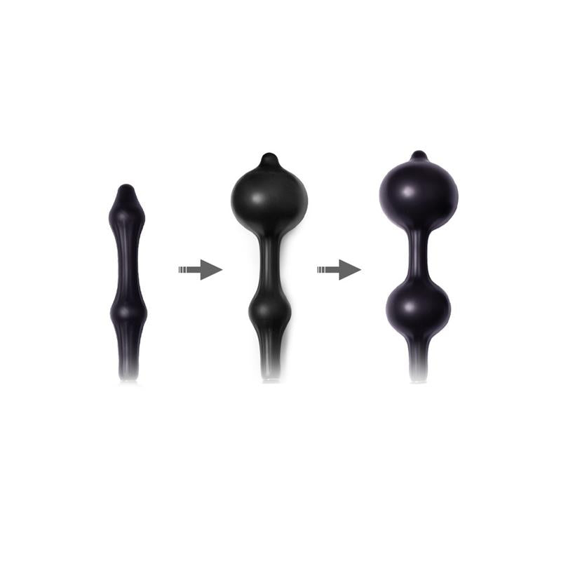 LATEX PLAY - INFLATABLE ANAL PLUG WITH DOUBLE BALLOON AND PUMP