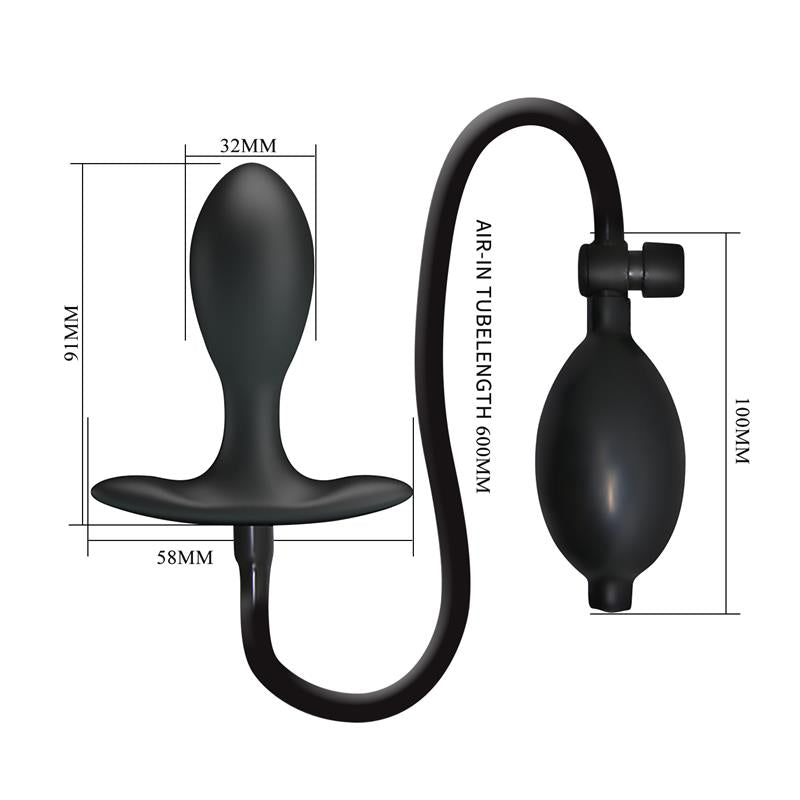 MR PLAY - INFLATABLE ANAL PLUG WITH INTERNAL BALL WEIGHT