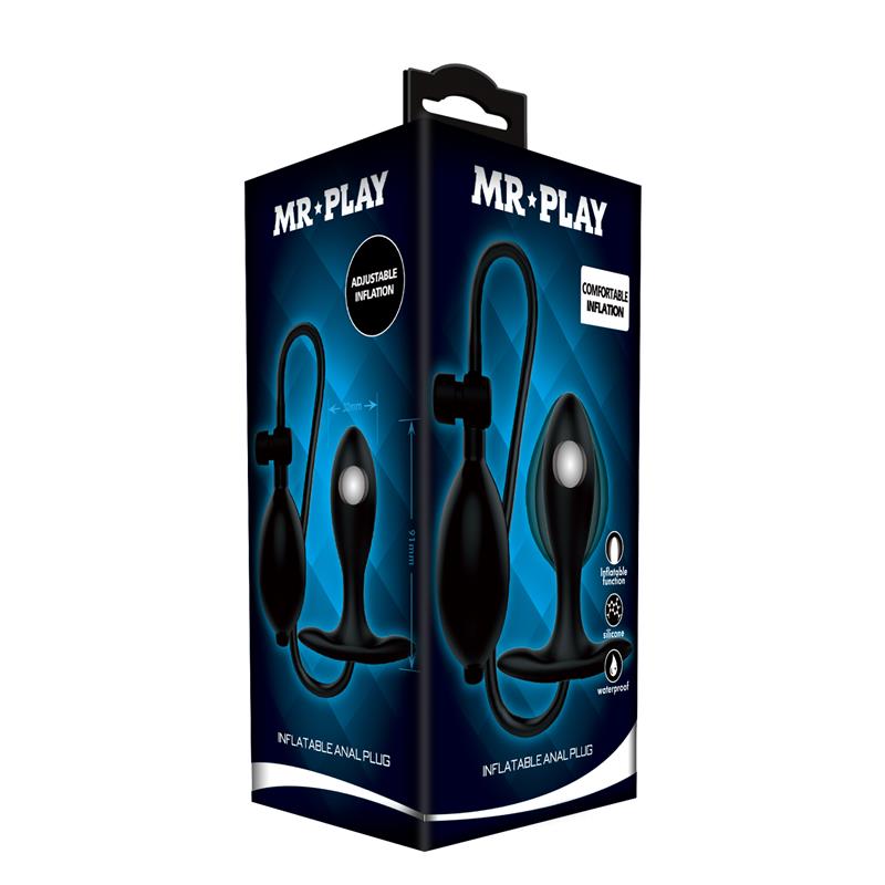 MR PLAY - INFLATABLE ANAL PLUG WITH INTERNAL BALL WEIGHT