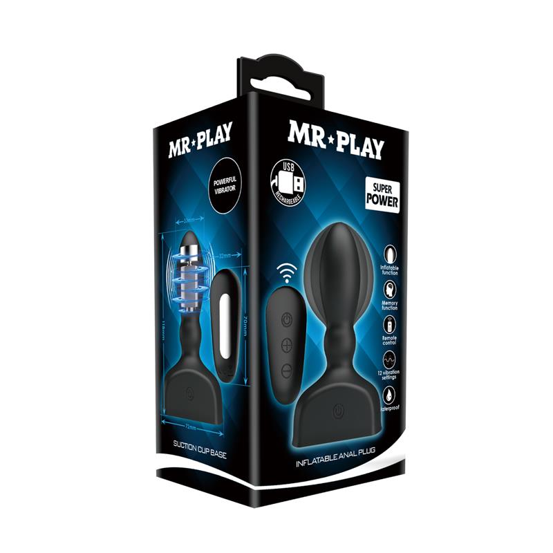 MR PLAY - INFLATABLE BUTT PLUG WITH REMOTE CONTROL MR. PLAY