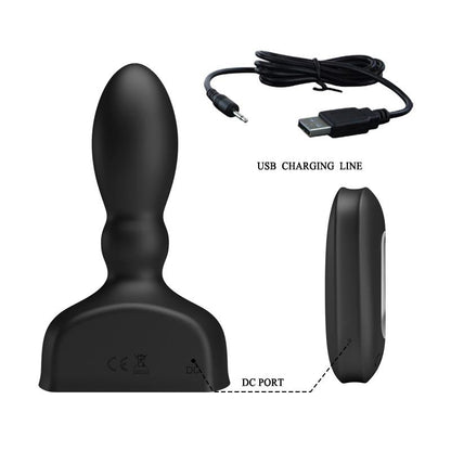MR PLAY - BLACK INFLATABLE ANAL PLUG REMOTE CONTROL