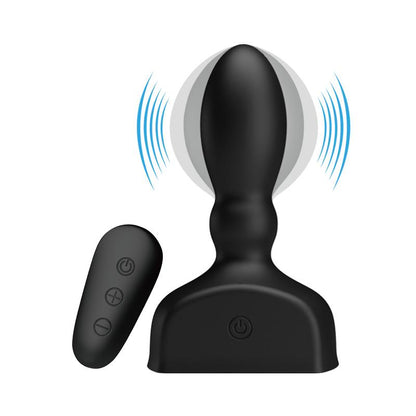 MR PLAY - BLACK INFLATABLE ANAL PLUG REMOTE CONTROL