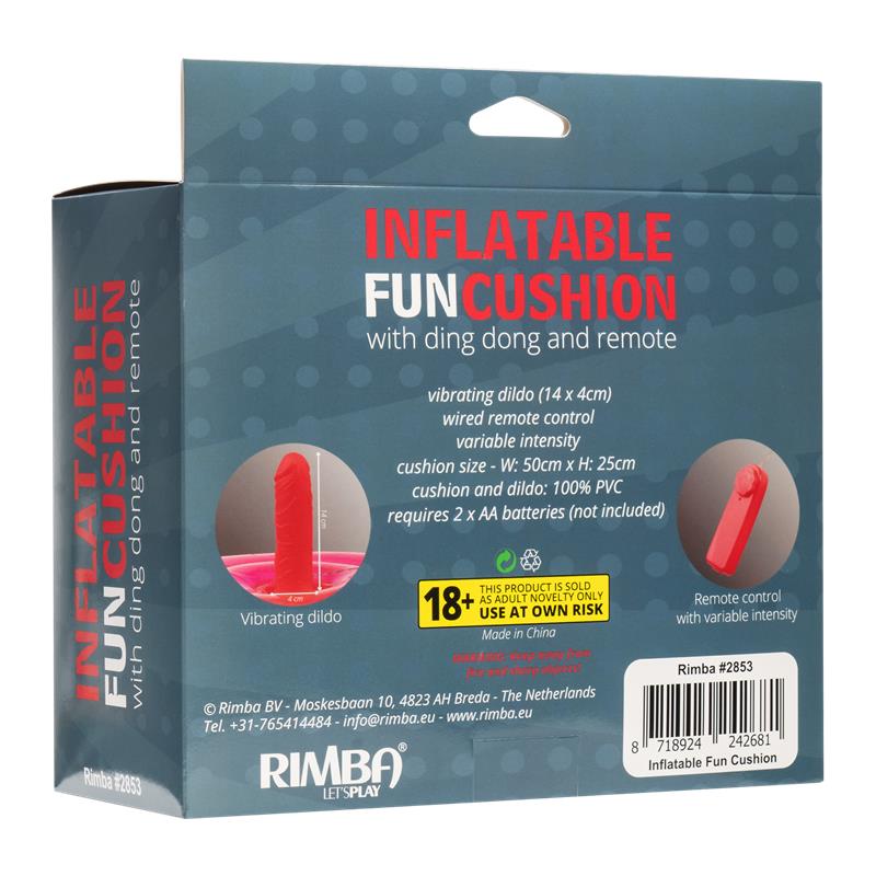INFLATABLE FUN - INFLATABLE CUSHION WITH VIBRATING DILDO AND RMOTE DING DONG