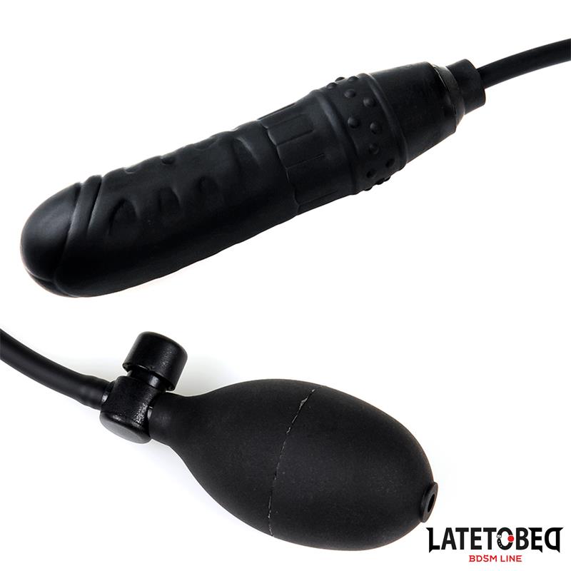LATETOBED BDSM LINE - INFLATABLE DILDO WITH MANUAL PUMP