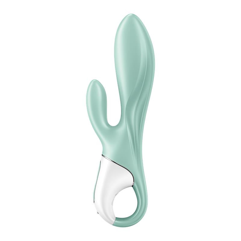 SATISFYER - AIR PUMP BUNNY 5+ INFLATABLE RABBIT VIBRATOR APP GREEN