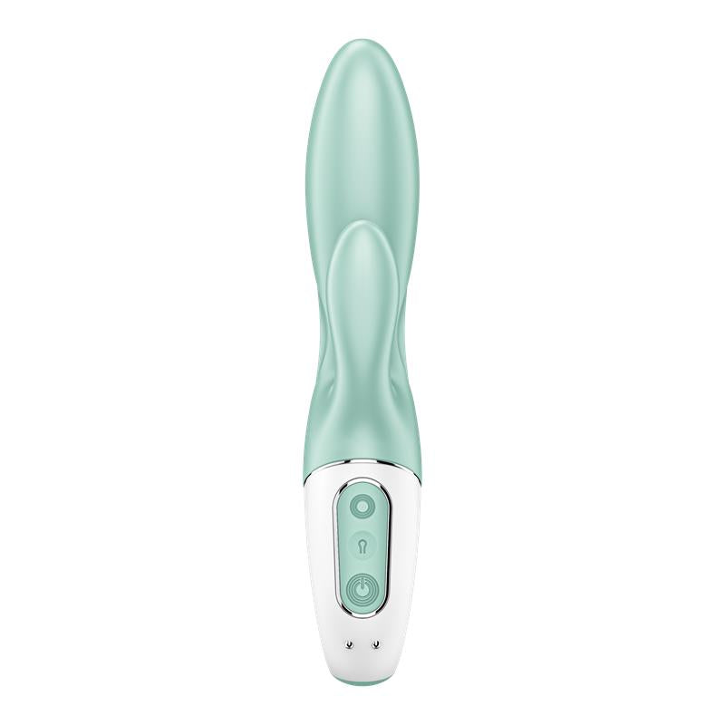 SATISFYER - AIR PUMP BUNNY 5+ INFLATABLE RABBIT VIBRATOR APP GREEN