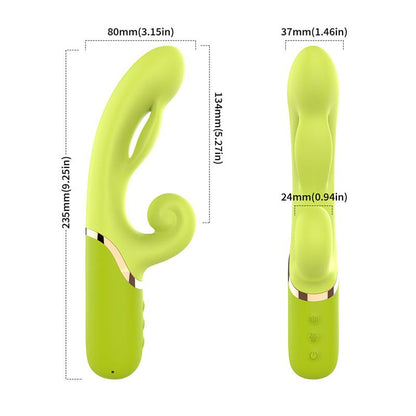 URBAN SKY - INFLATABLE RABBIT VIBRATOR GREEN