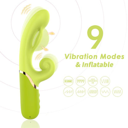 URBAN SKY - INFLATABLE RABBIT VIBRATOR GREEN