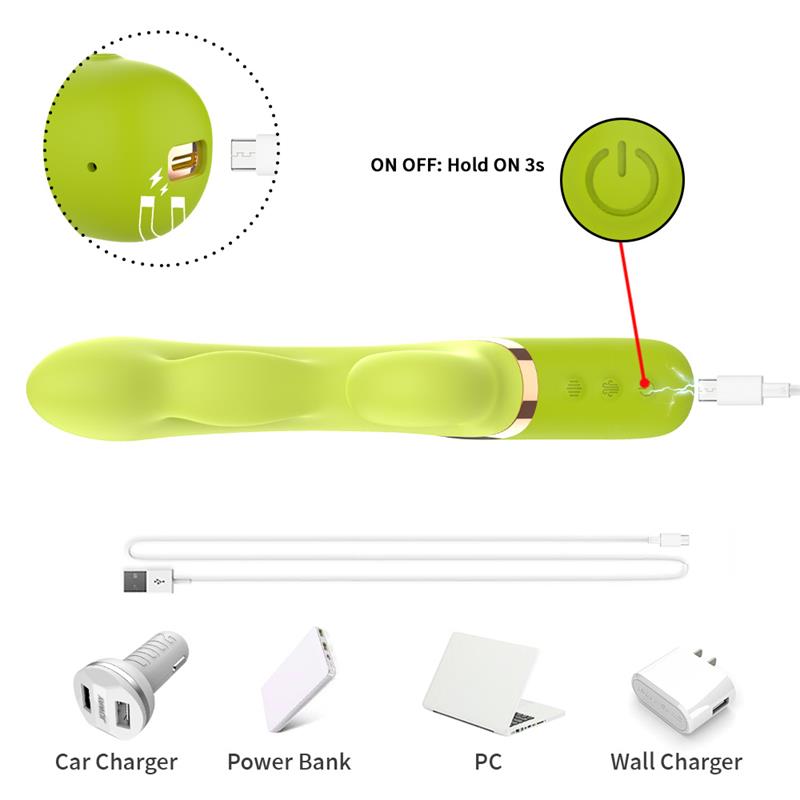 URBAN SKY - INFLATABLE RABBIT VIBRATOR GREEN