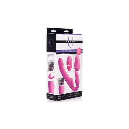 STRAP U - INFLATABLE STRAPLESS STRAP-ON INFLATABLE FUNCTION WITH REMOTE CONTROL PINK
