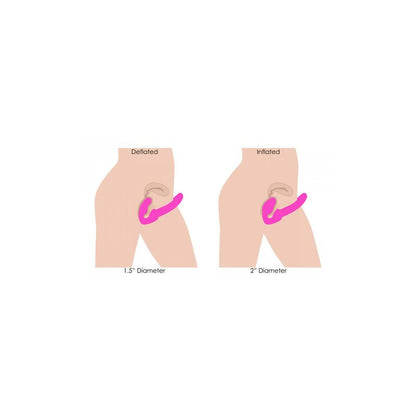 STRAP U - INFLATABLE STRAPLESS STRAP-ON INFLATABLE FUNCTION WITH REMOTE CONTROL PINK