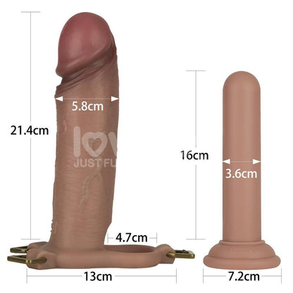 LOVETOY - INGEN ADJUSTABLE STRAP ON WITH HOLLOW DILDO 9 ENHANCED SET L/XL/2XL