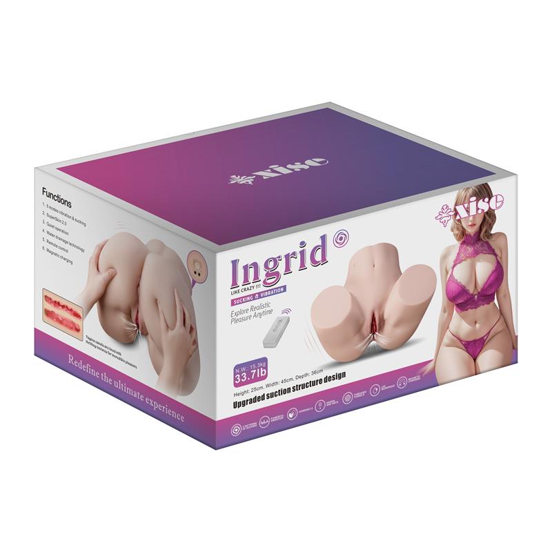 XISE - INGRID TORSO WITH VIBRATION AND SUCKING EFECT 15.3 KG