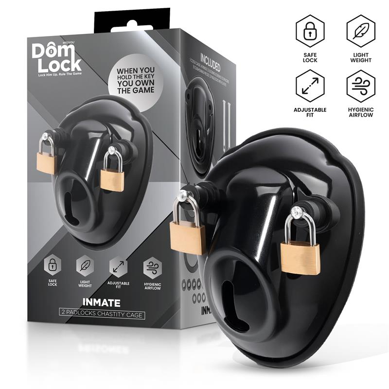 DOMLOCK - INMATE CHASTITY CAGE WITH SPACERS