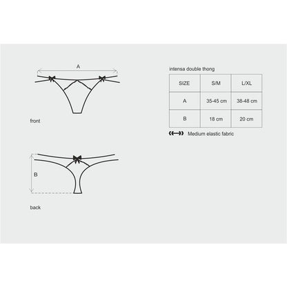 OBSESSIVE - INTENSA DOUBLE THONG BLACK