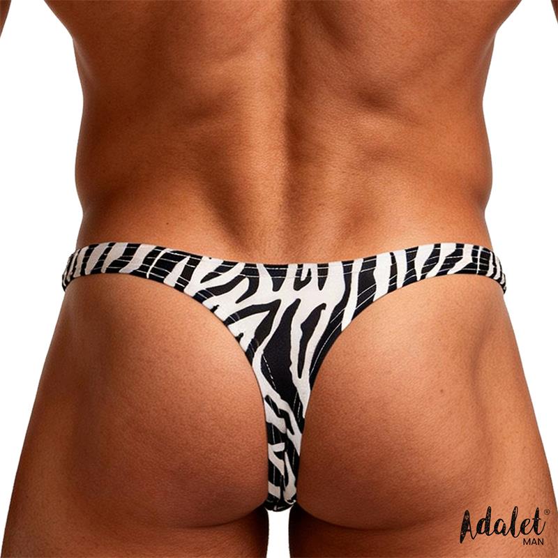 ADALET MAN - JAKE THONG LOW-RISE ZEBRA
