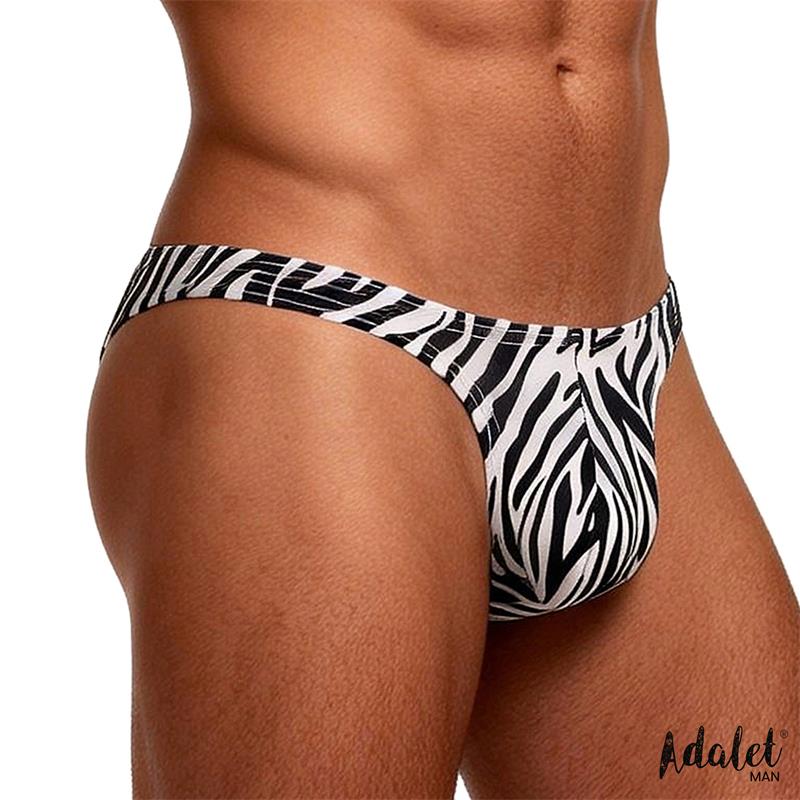 ADALET MAN - JAKE THONG LOW-RISE ZEBRA
