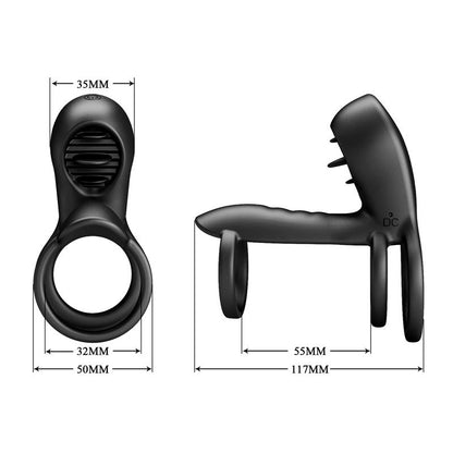 PRETTYLOVE - JAMMY TRIPLE VIBRATING PENIS RING USB