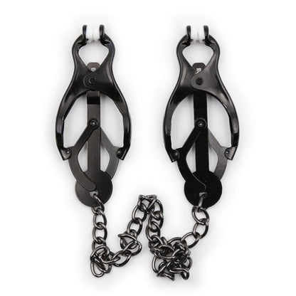 LATETOBED BDSM LINE - JAPANESE NIPPLE CLAMPS WITH CHAIN BLACK