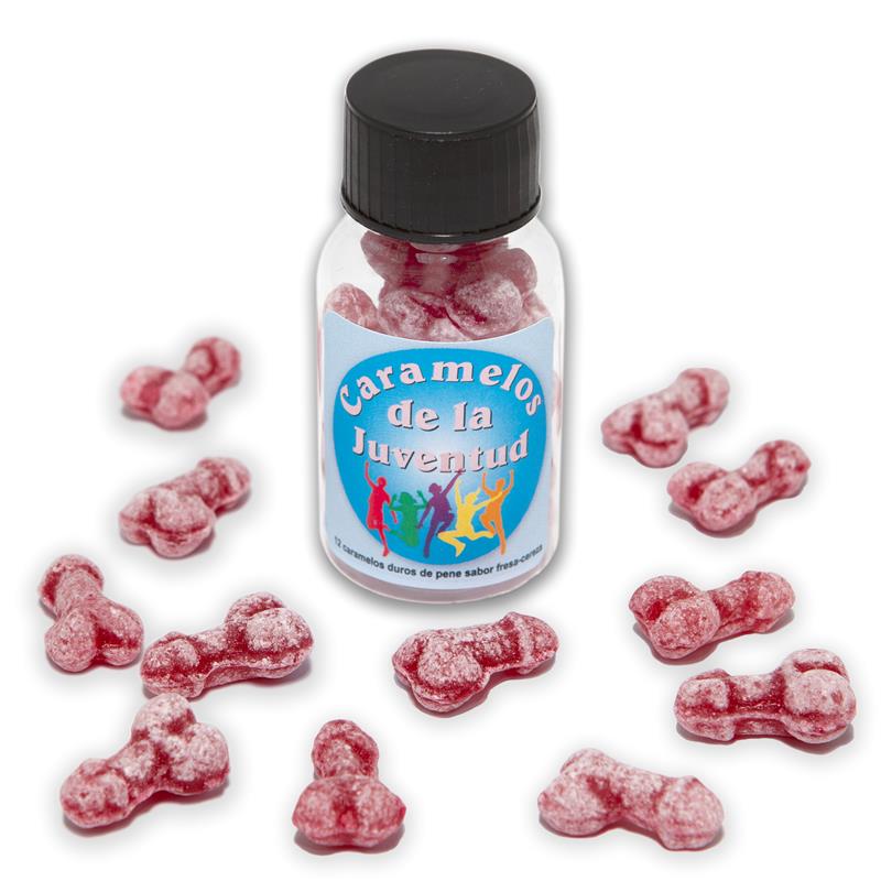 DIVERTY SEX - JAR OF 12 CANDIES PENIS SHAPE FRUIT FLAVOR