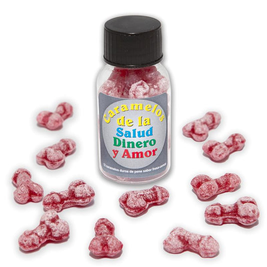 DIVERTY SEX - JAR OF 12 CANDIES PENIS SHAPE FRUIT FLAVOR