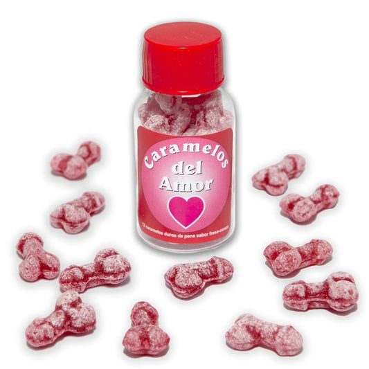 DIVERTY SEX - JAR OF 12 CANDIES PENIS SHAPE FRUIT FLAVOR