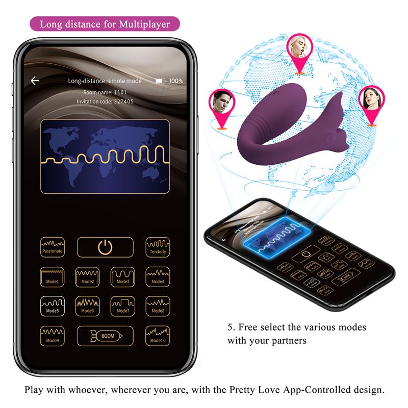 PRETTYLOVE - JAYLEEN COUPLES TOY WITH APP