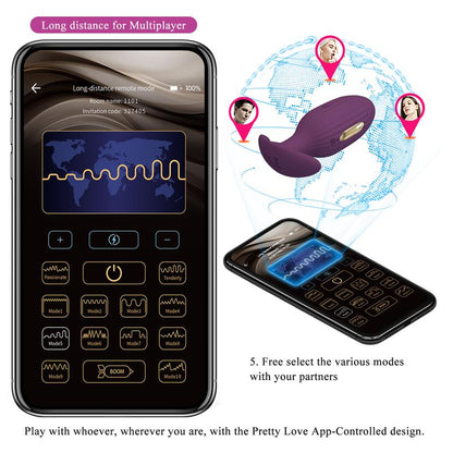 PRETTYLOVE - JEFFERSON ANAL PLUG WITH VIBRATION AND ELECTROSHOCK WITH APP