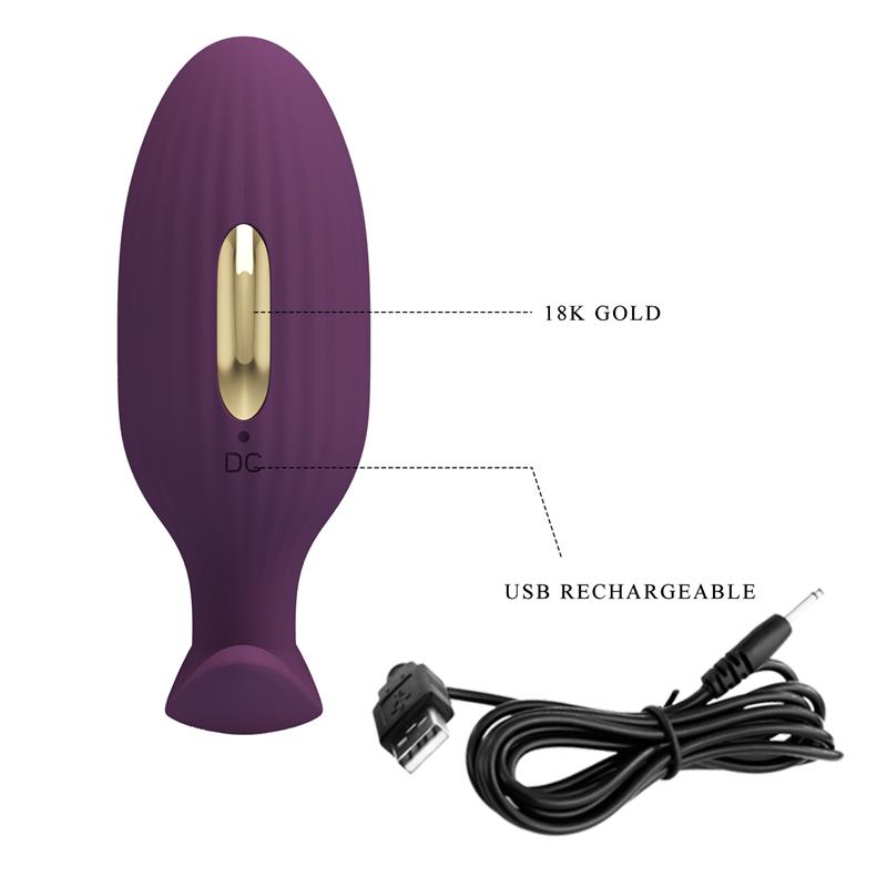 PRETTYLOVE - JEFFERSON ANAL PLUG WITH VIBRATION AND ELECTROSHOCK WITH APP