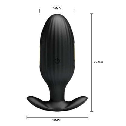 PRETTYLOVE - JEFFERSON VIBRATING ANAL PLUG WITH ELECTROSHOCK AND APP