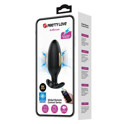 PRETTYLOVE - JEFFERSON VIBRATING ANAL PLUG WITH ELECTROSHOCK AND APP