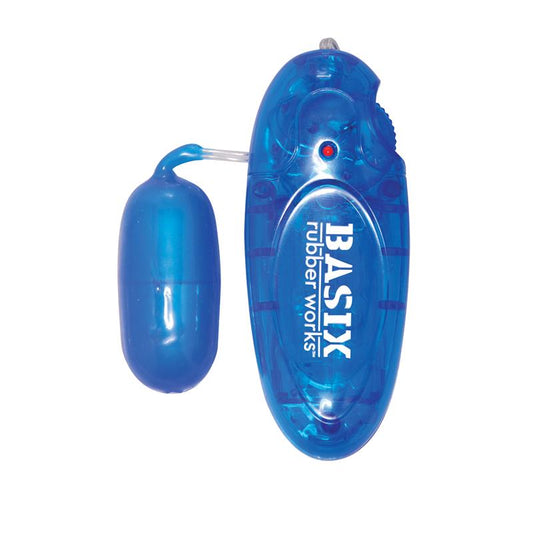 BASIX RUBBER WORKS - HUEVO VIBRADOR DE GEL AZUL
