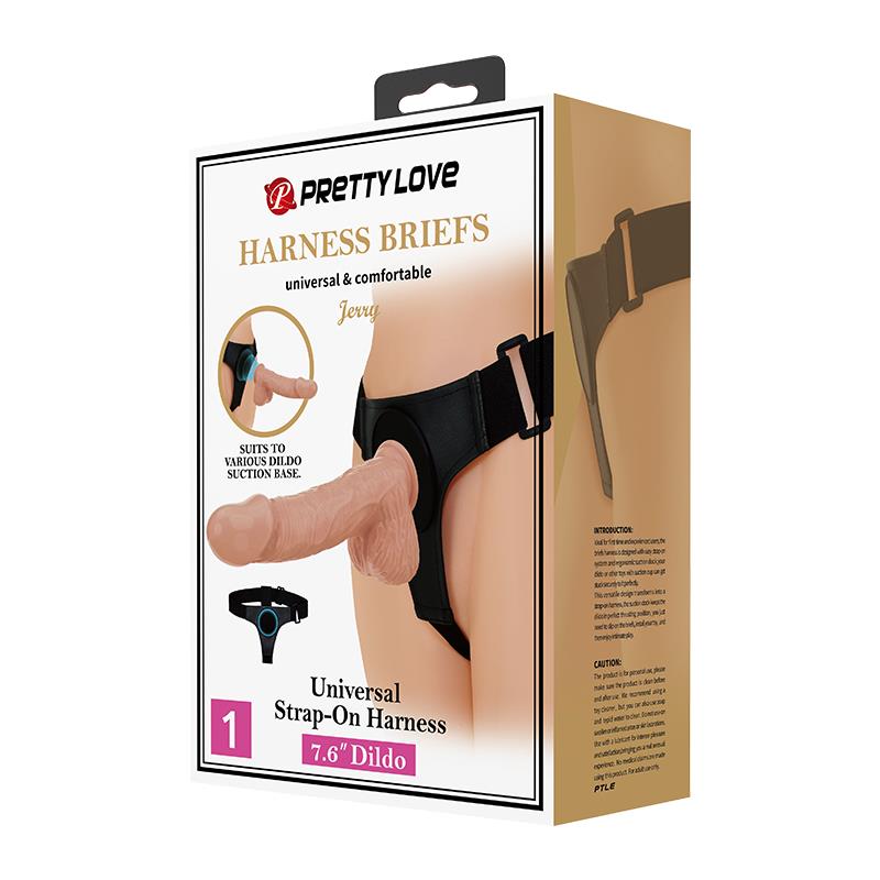 PRETTYLOVE - JERRY HARNESS WITH DILDO 7.6