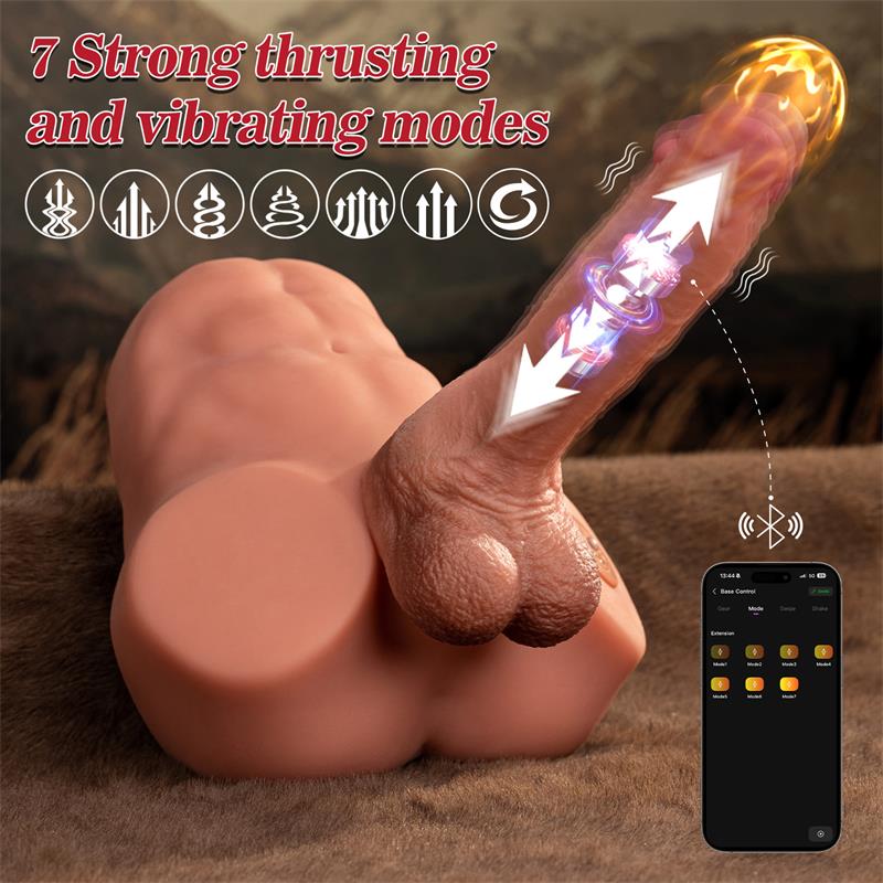 XISE - JONAH SEMI TORSO WITH DETACHABLE DILDO, THRUSTING AND APP 3.48 KG