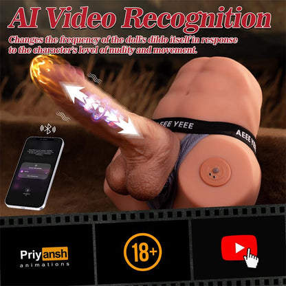 XISE - JONAH SEMI TORSO WITH DETACHABLE DILDO, THRUSTING AND APP 3.48 KG