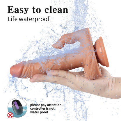 SHEQU - JULIAN DILDO WITH 20 MODES OF VIBRATION AND CLITORIS STIMULATOR
