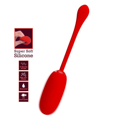PRETTYLOVE - JULIUS VIBRATING EGG RED