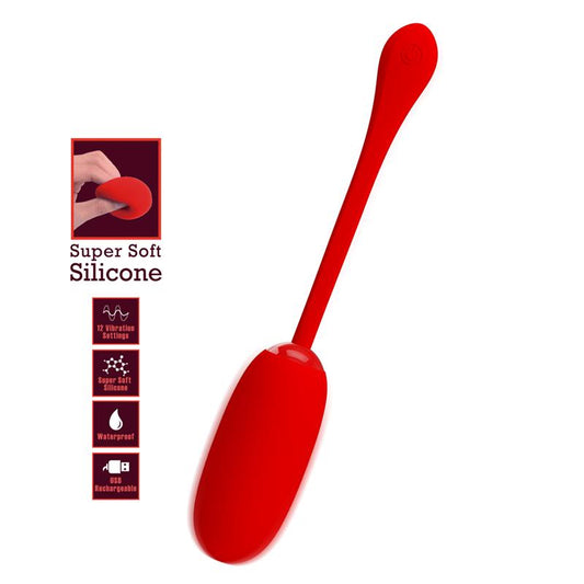 PRETTYLOVE - JULIUS VIBRATING EGG RED
