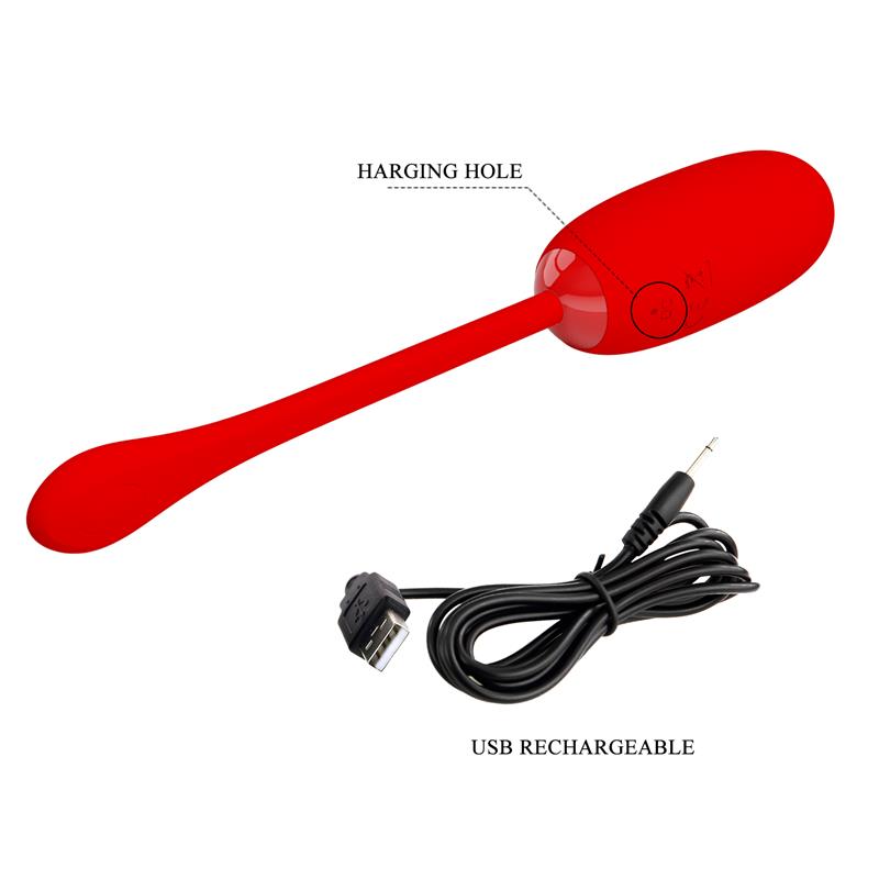 PRETTYLOVE - JULIUS VIBRATING EGG RED