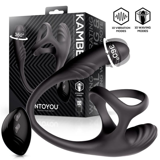 INTOYOU - KAMBER 360º WAVING VIBRATING ANAL PLUG AND COCKRING