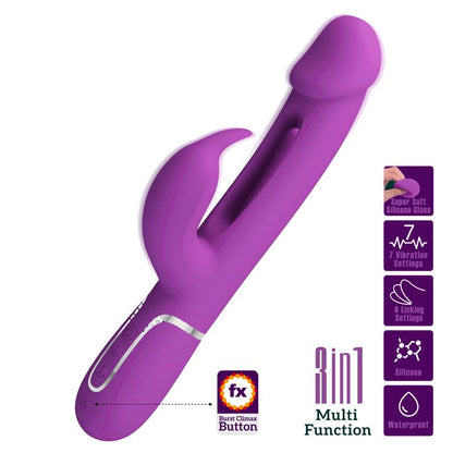 PRETTYLOVE - KAMPAS VIBRATOR WITH LICKING LILAC