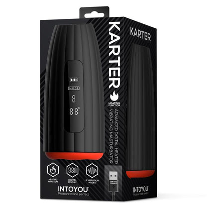 INTOYOU - KARTER ADVANCED MASTURBATOR WITH VIBRATION, HEAT AND DIGITAL SCREEN