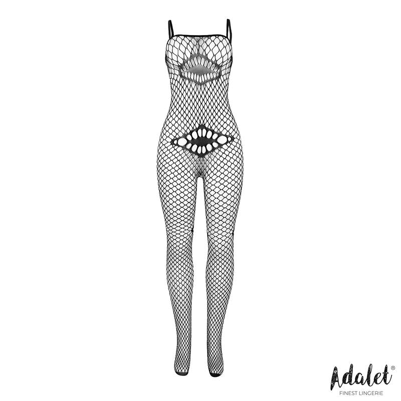 ADALET LINGERIE - KATIA FISHNET BODYSTOCKING WITH GEOMETRIC PATTERNS