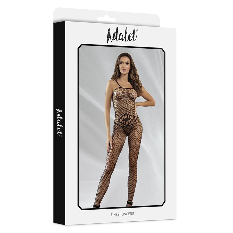 ADALET LINGERIE - KATIA FISHNET BODYSTOCKING WITH GEOMETRIC PATTERNS