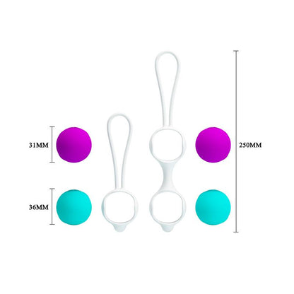 PRETTYLOVE - KEGEL BALLS ORGASMIC BALLS PINK AND BLUE
