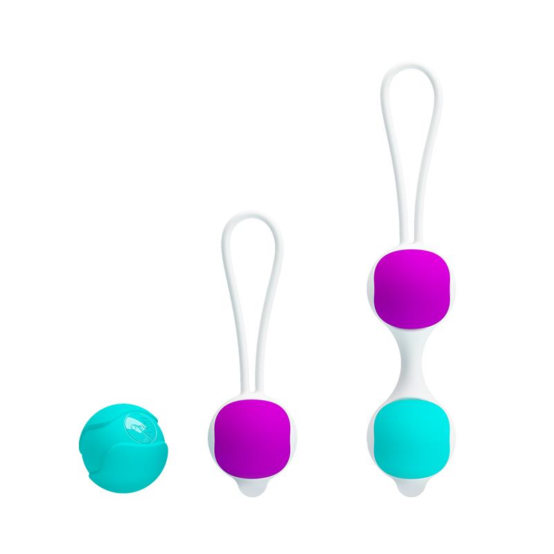 PRETTYLOVE - KEGEL BALLS ORGASMIC BALLS PINK AND BLUE