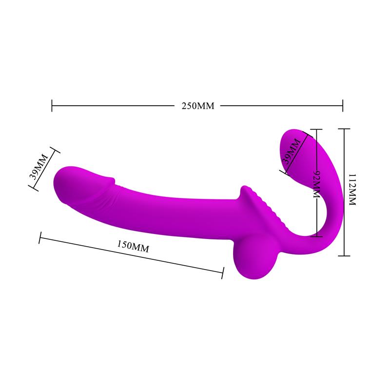 PRETTYLOVE - KELPIE STRAPLESS STRAP-ON WITH SQUIRT FUNCTION