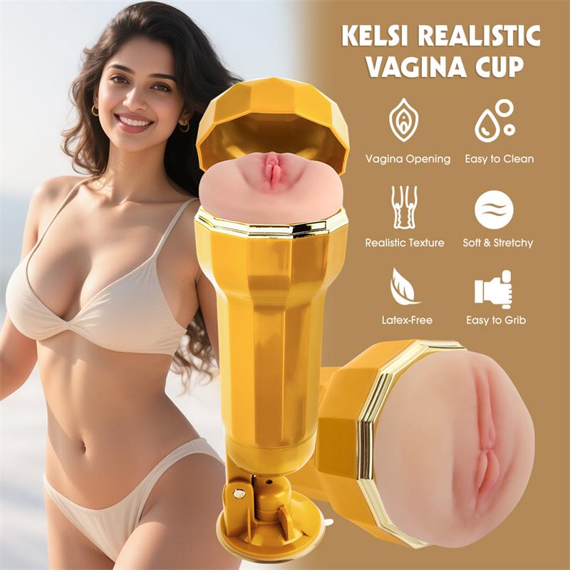 CHISA - KELSI VIBRATING REALISTIC VAGINA MASTURBATOR