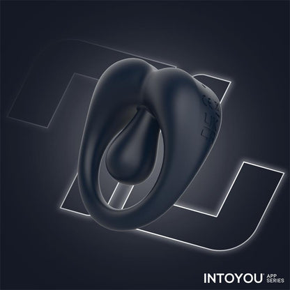 INTOYOU APP SERIES - KENNY PENIS RING WITH CLITORIS STIMULATOR AND APP NIGHT BLUE